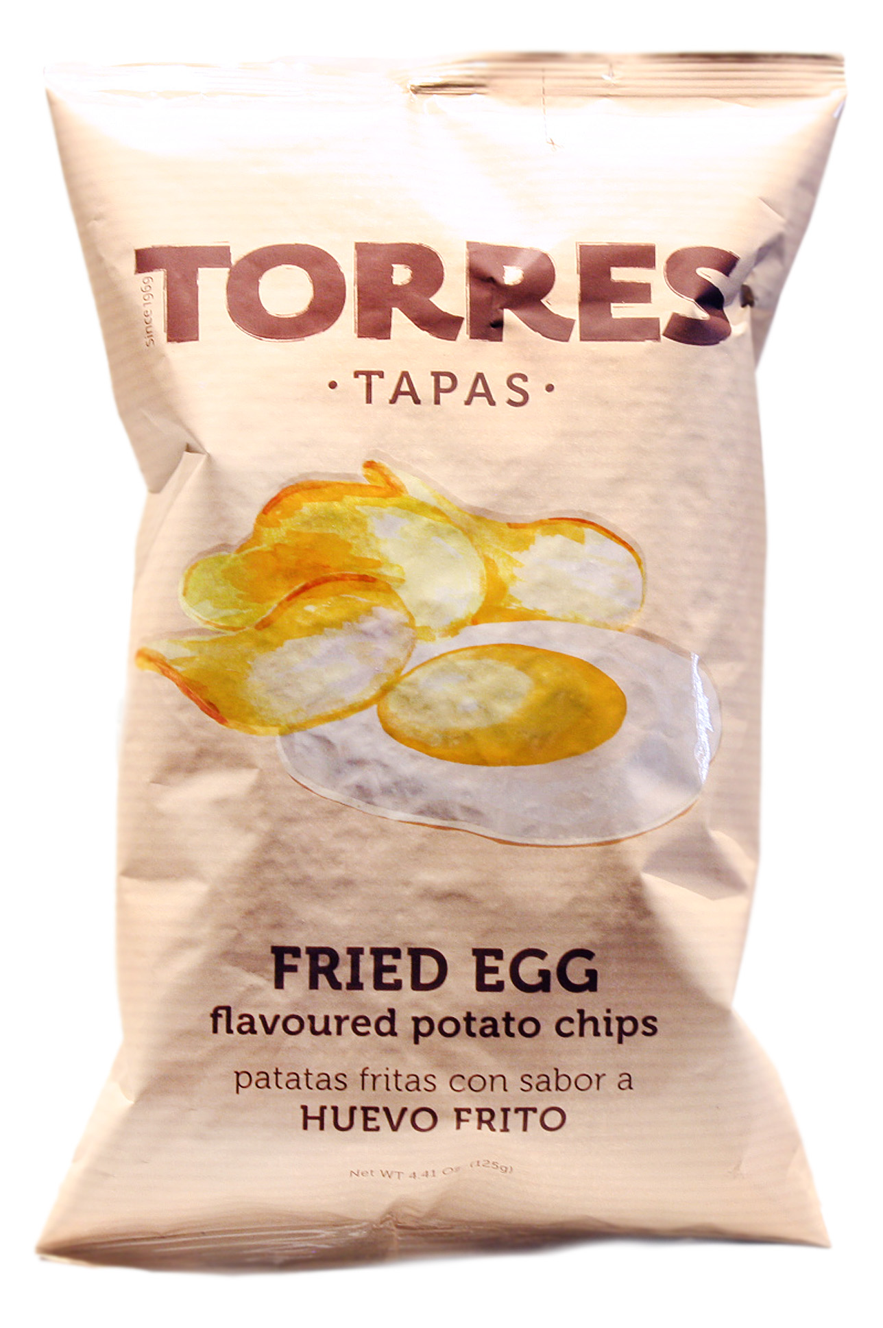 Fried egg flavoured potato chip