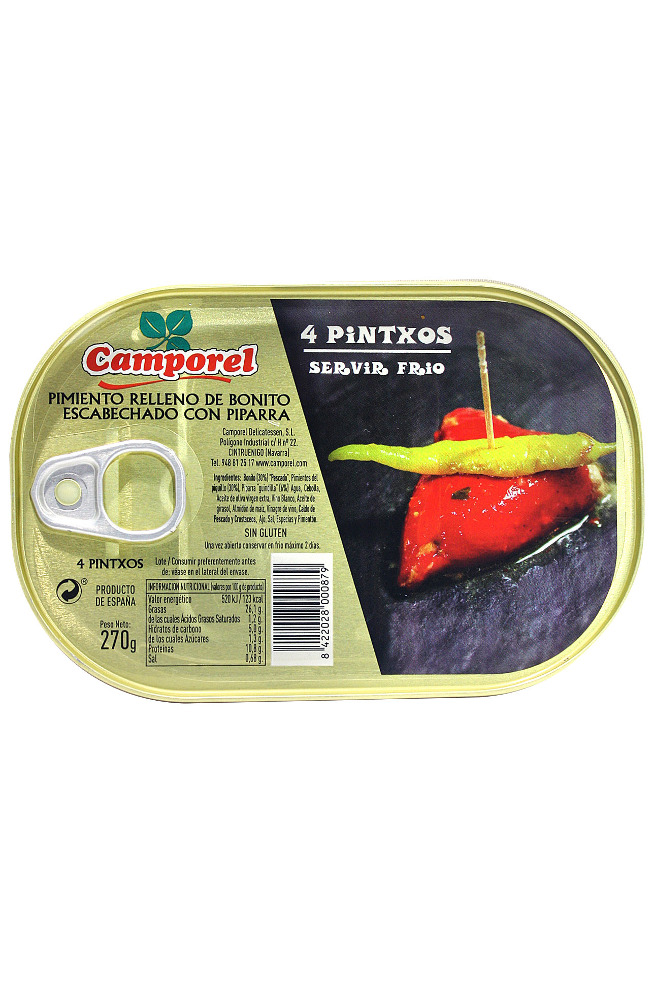 Pimiento Relleno De Bonito Escabechado Con Piparra Camporel
