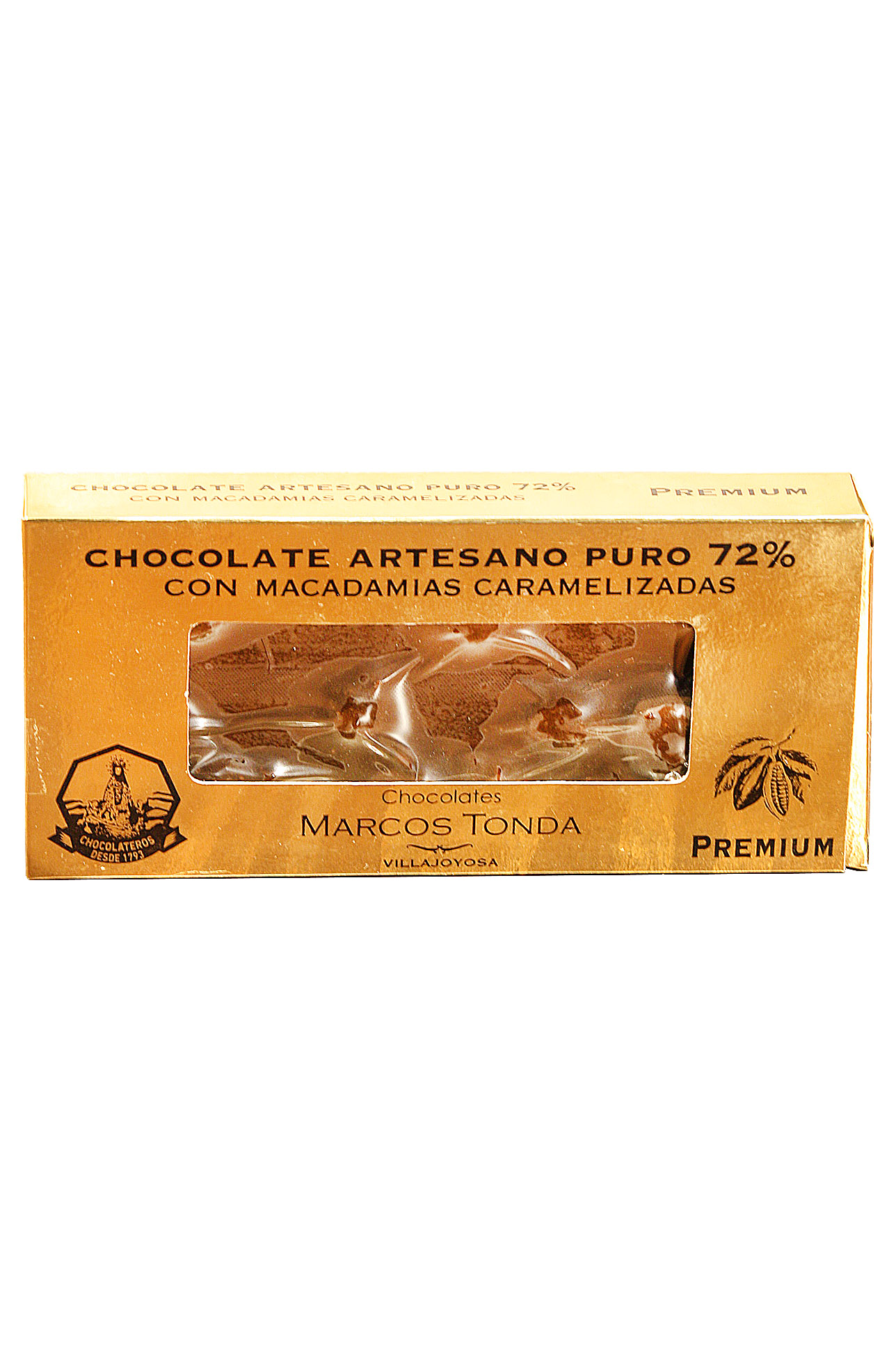 Chocolate Negro Con Macadamias Marcos Tonda